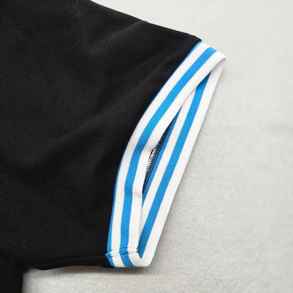 Psycho Bunny Black Blue Contrast Trim Pima Cotton Polo Shirt EUC Big & Tall 4XLT - Picture 9 of 14